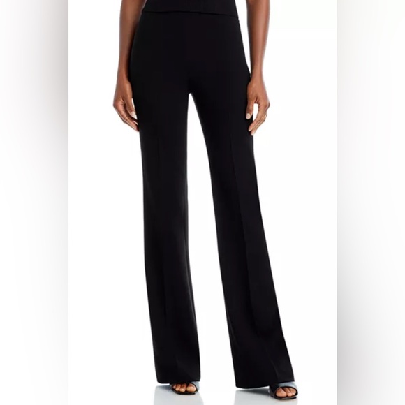 Theory Demitria Admiral Crepe Flared Pants Women’s Size 00 Black High Rise - Picture 1 of 13
